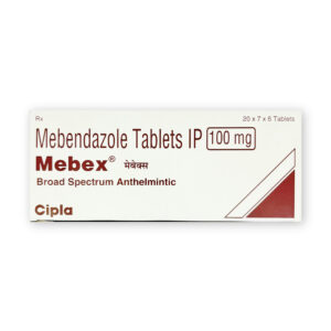 Mebendazole 100mg (Mebex) tablets