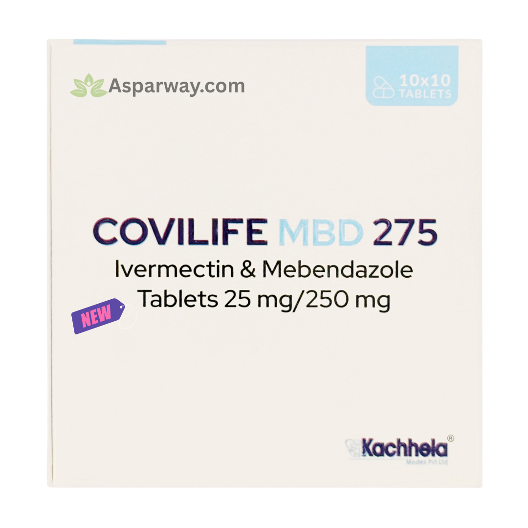 Ivermectin + Mebendazole 275mg (Covilife MBD 275) Tablets